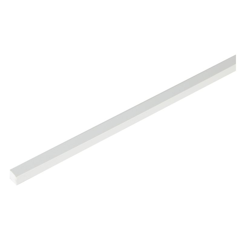 ARCANSAS - Barra Cuadrada PVC Blanca 12 mm. x 1 m.
