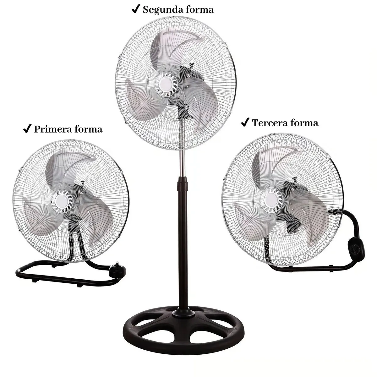 WURDEN - Ventilador de Pie Wurden 3 en 1 - 18" GSM-18-3 Negro 100 W