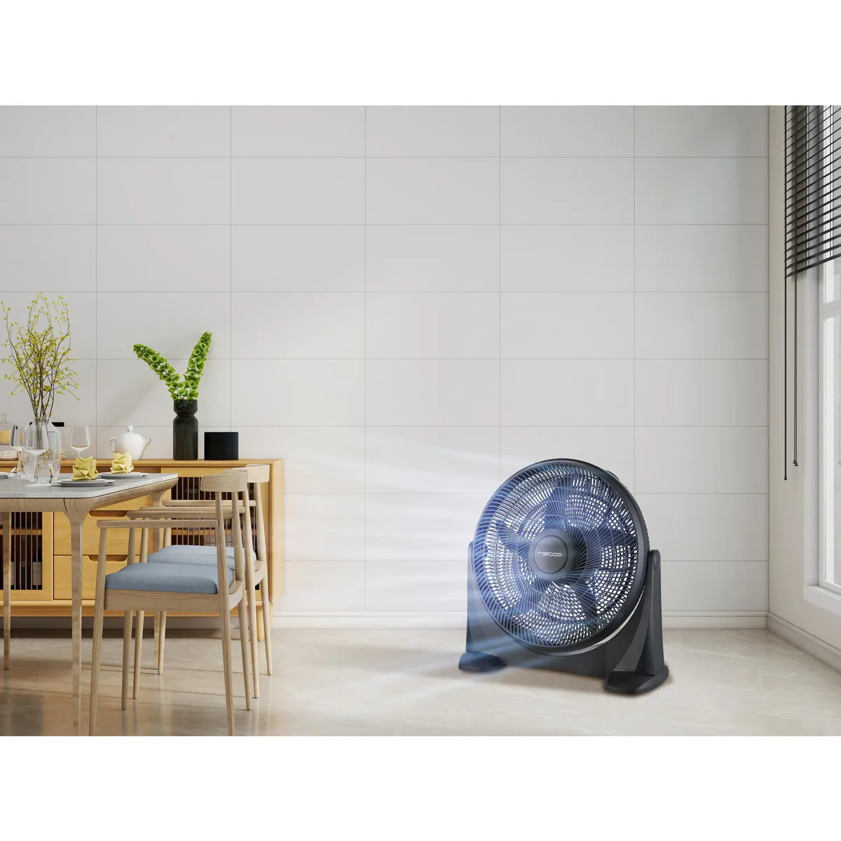 Ventilador De Piso 20" Plástico 3 Velocidades 45W Recco Negro , marca RECCO - Foto 2