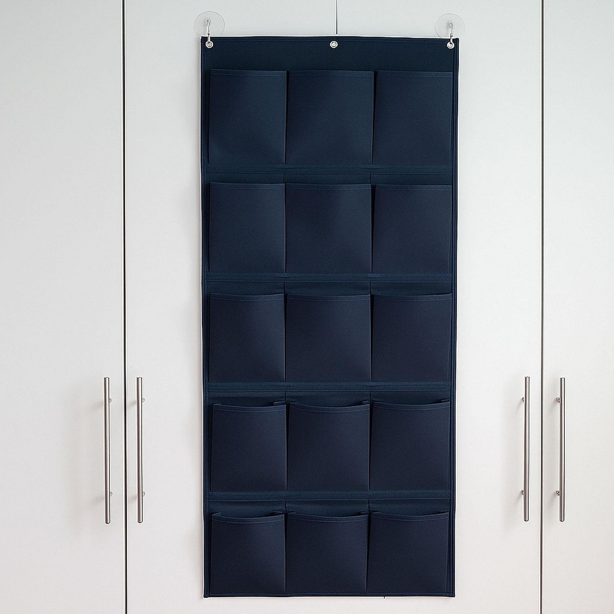 RAPALLO - Zapatera Vertical Lona 15 Pares Azul