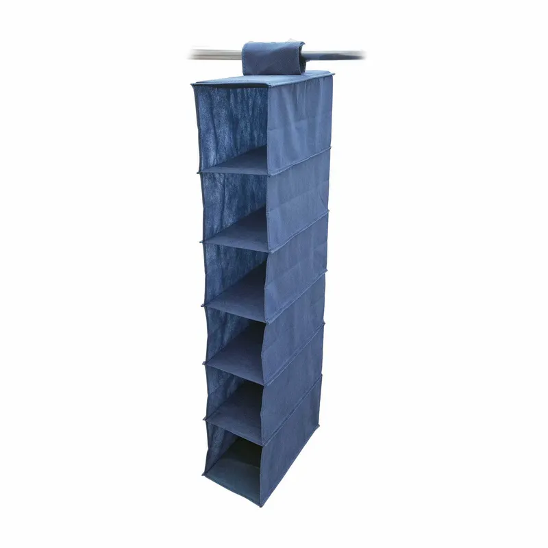 RAPALLO - Porta Zapato 6 Casillas 14x83x27 cm Azul