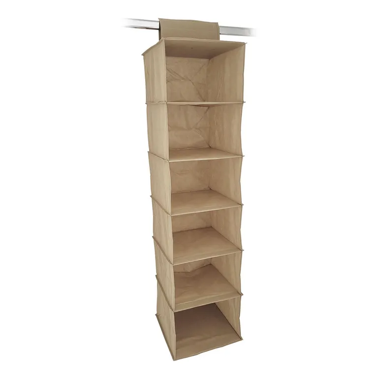Porta Ropa Notex 6 Divisiones Marrón / Beige | Sodimac Perú