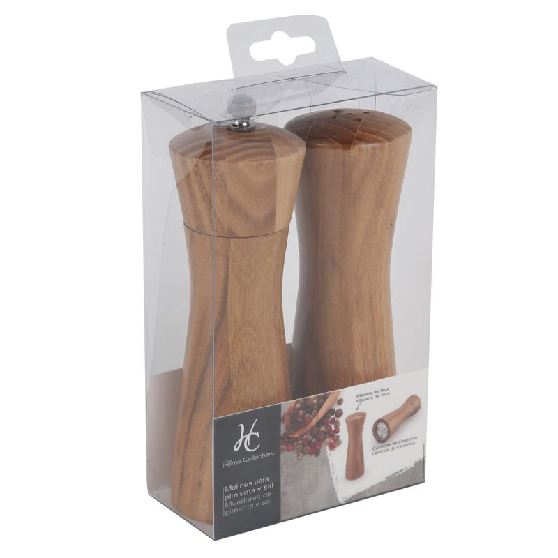 JUST HOME COLLECTION - Molino pimentero y salero 15cm