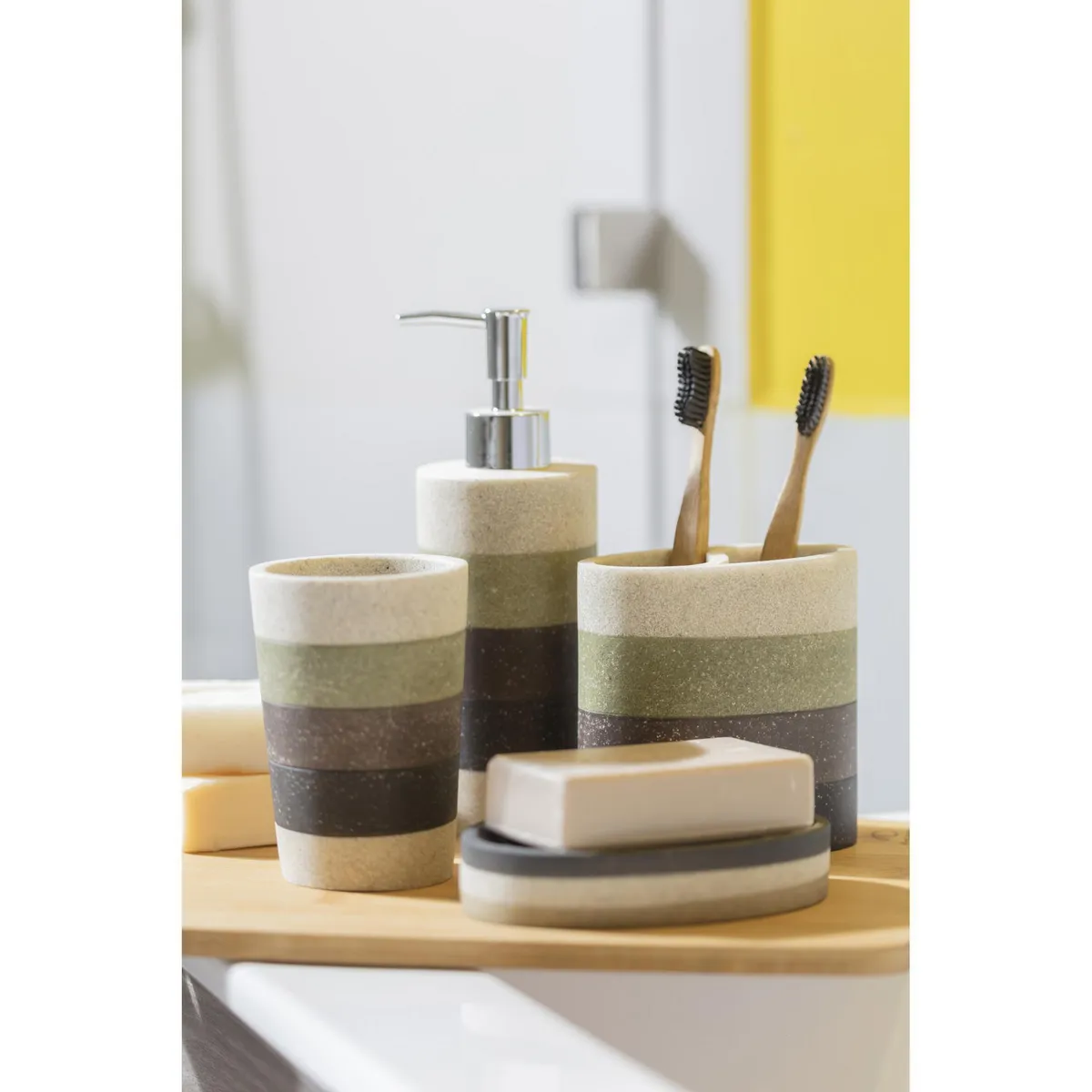 JUST HOME COLLECTION - Portacepillo para baño Etnico