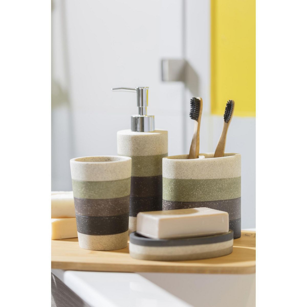 JUST HOME COLLECTION - Portacepillo para baño Etnico