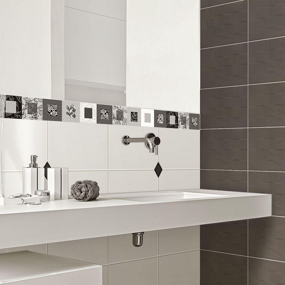 KANTU - Listelo Seul brillante con relieve 44.5x4 cm