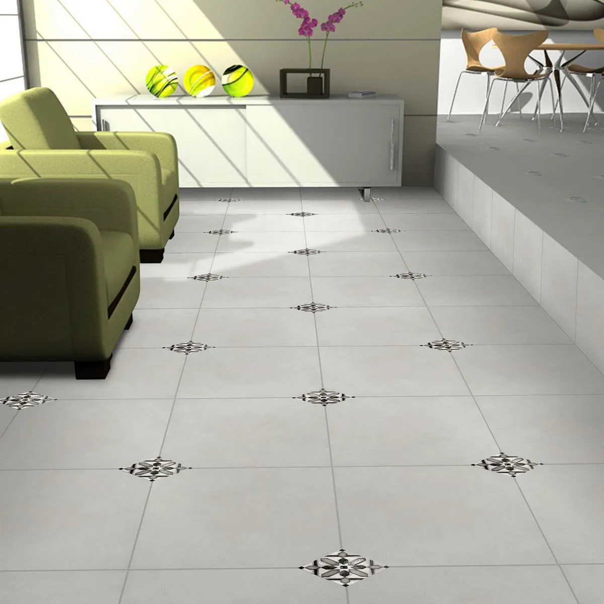 KANTU - Taco cruz cerámico texturado liso 10x10 cm