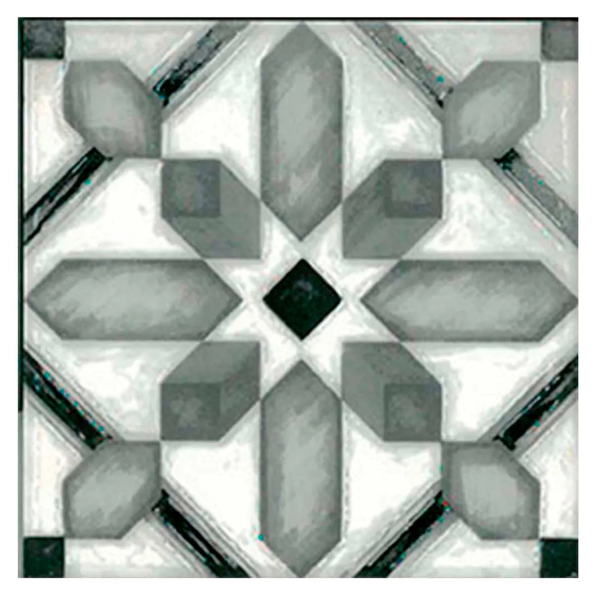 KANTU - Taco cruz cerámico texturado liso 10x10 cm