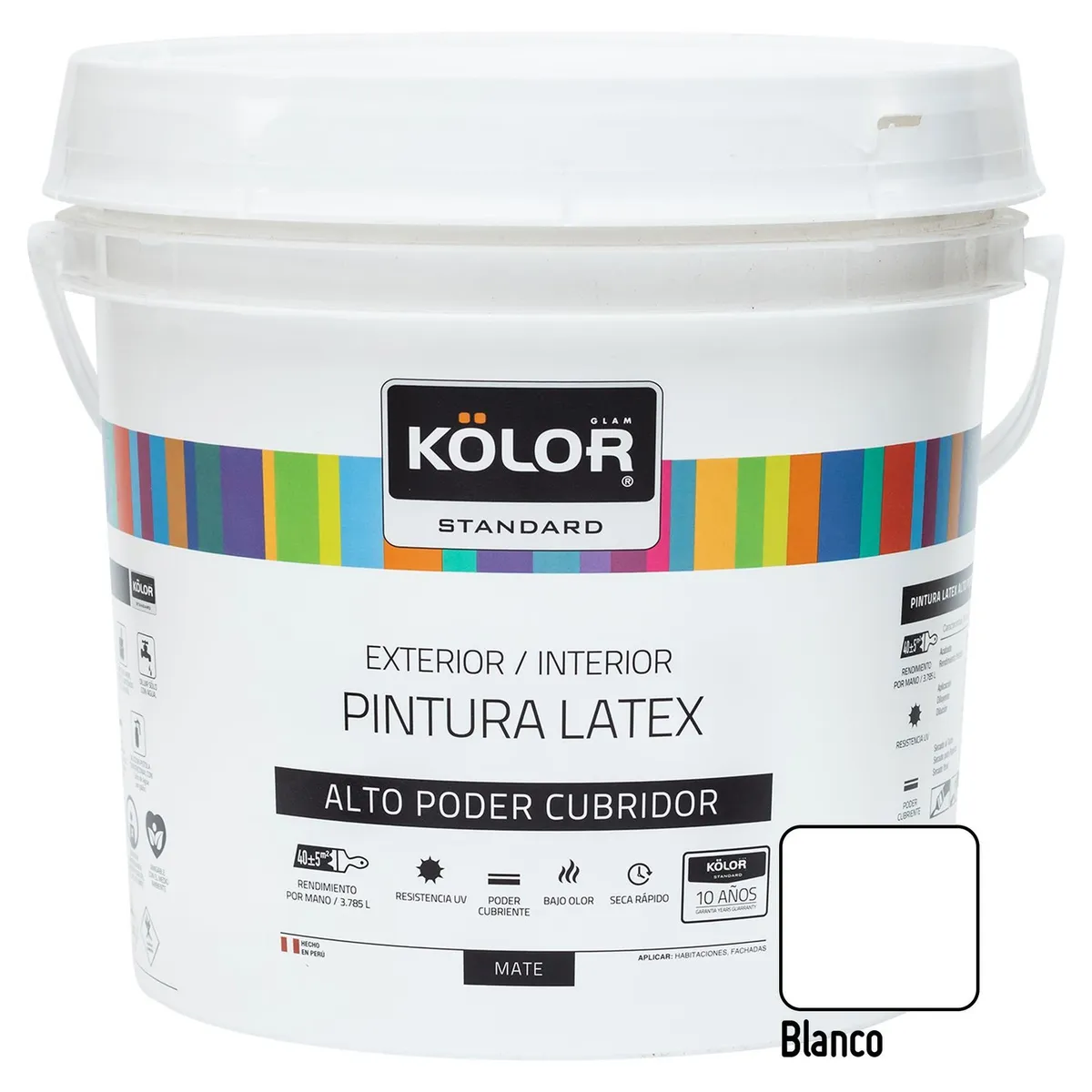 Kit para Pintar Microfibra + Pintura Kolor Latex Standar Blanco 4GL, marca KOLOR - Foto 2