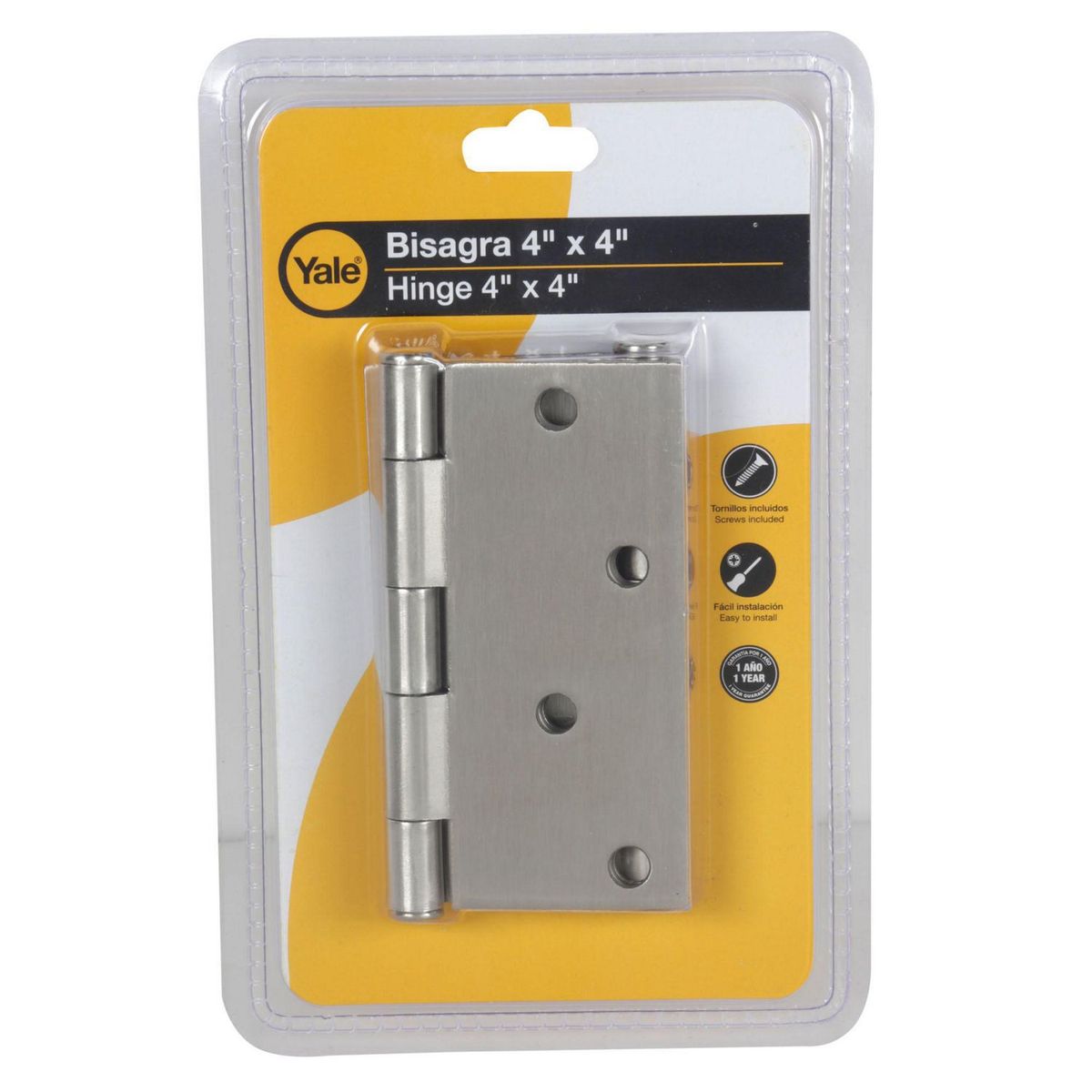 YALE - Bisagra 4x4" Níquel x 2 und