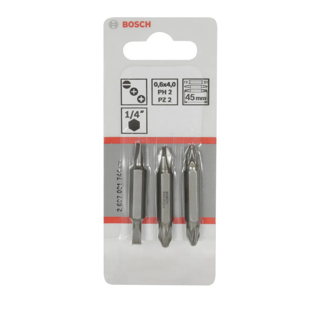 BOSCH - Puntas Acero Bit PH2-PZ2-Plana 0.6 x 4 mm Bosch