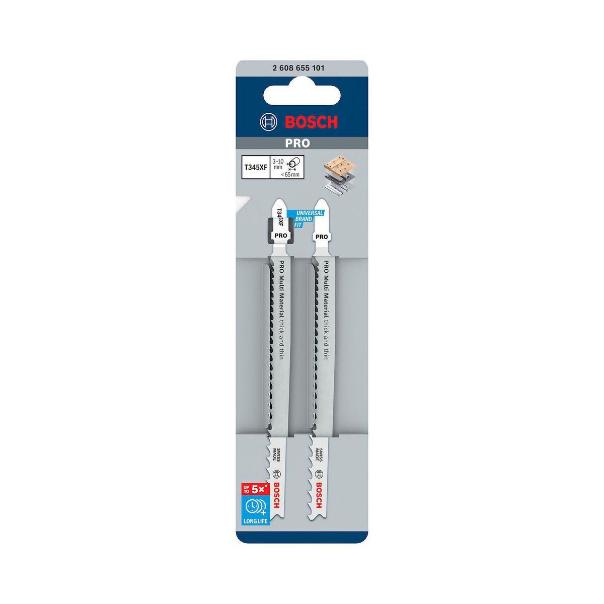 BOSCH - Hoja de sierra - Set de 2 hojas T345XF Progressor para madera y metal Bosch