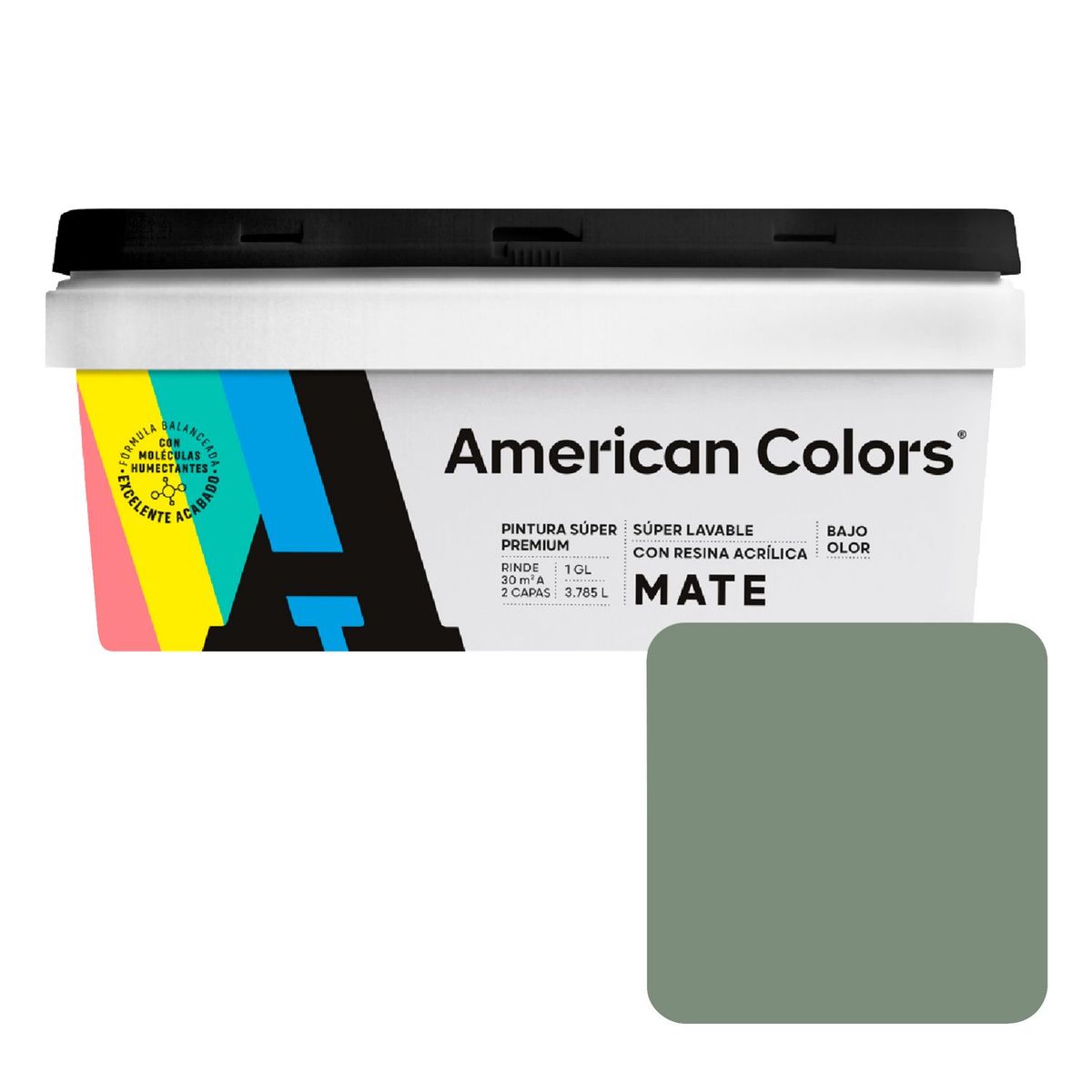 AMERICAN COLORS - Pintura American Colors Verde Tennis 1GL