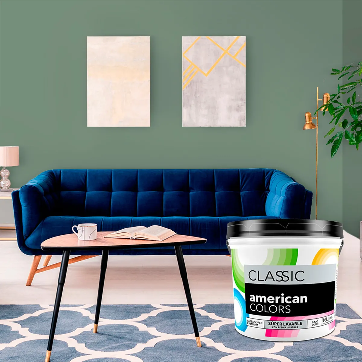 AMERICAN COLORS - Pintura American Colors Verde Tennis 1GL