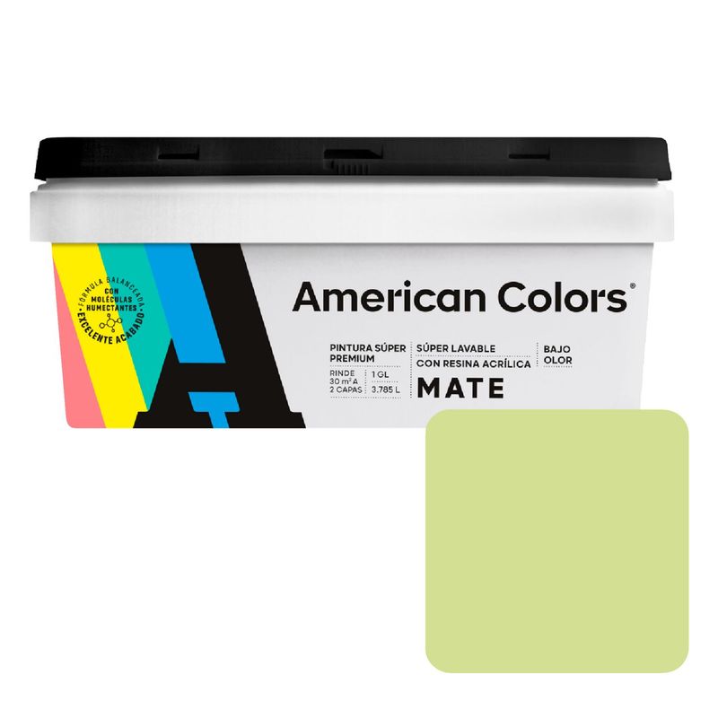 AMERICAN COLORS - Pintura American Colors Verde Elite 1GL