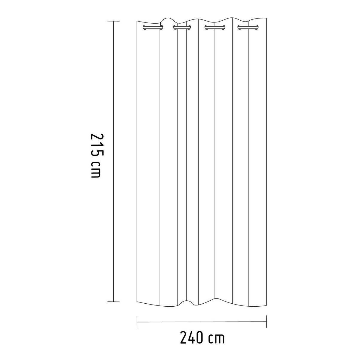 JUST HOME COLLECTION - Cortina de Tela Suede 140x220cm Morado