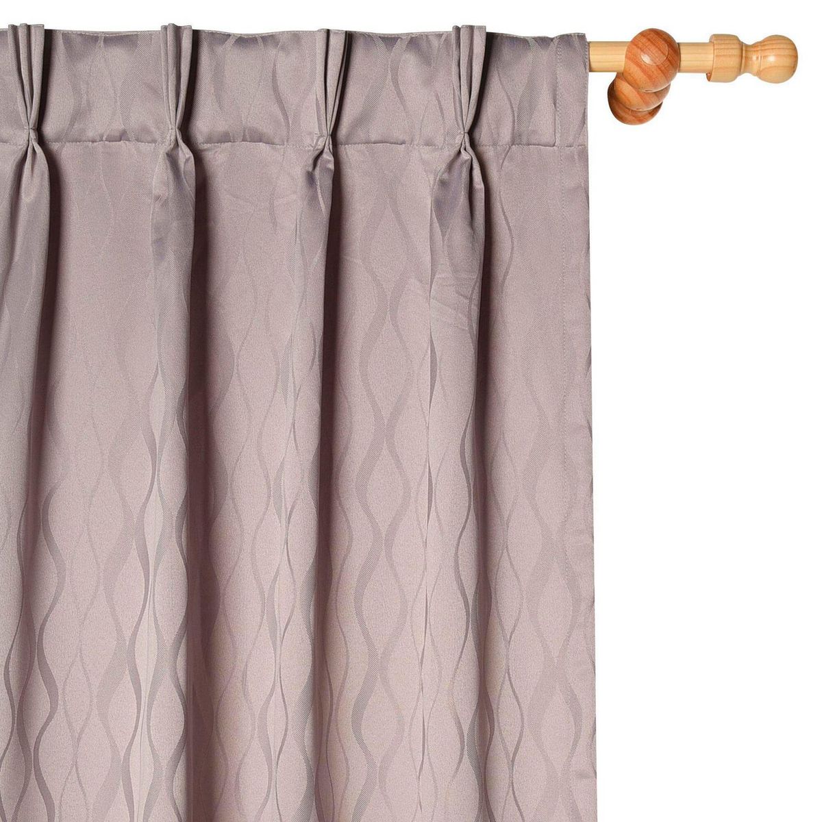 JUST HOME COLLECTION - Cortina de Tela Pinzas 140x220cm Gris