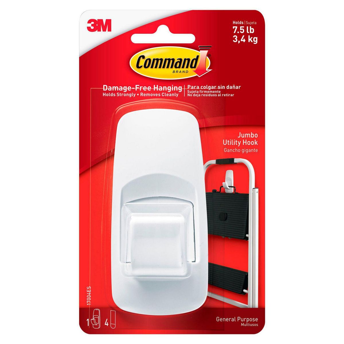 COMMAND - Gancho Command Jumbo Rectangular Blanco