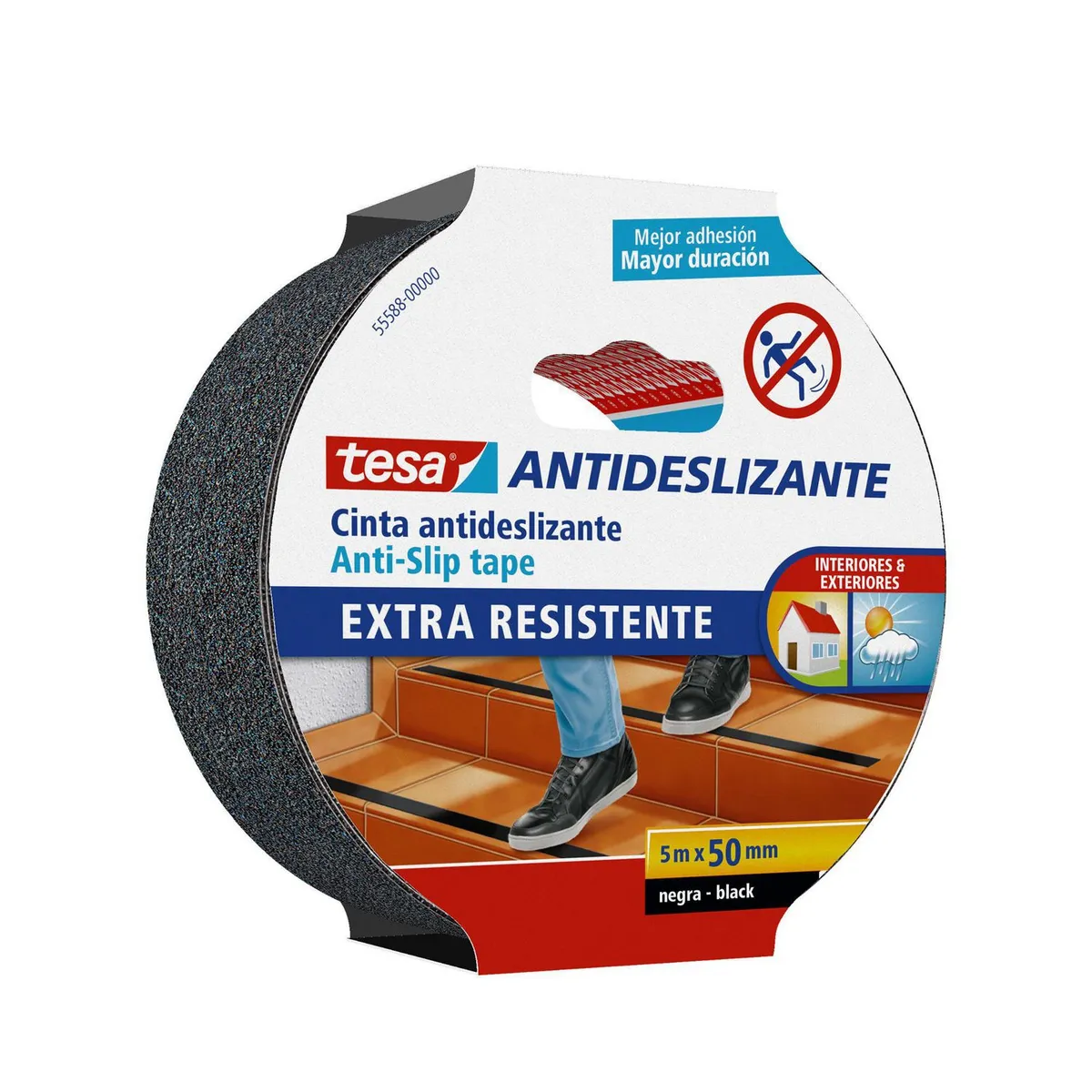 TESA - Cinta Antideslizante Extra Resistente TESA 50 mm. x 5 m.