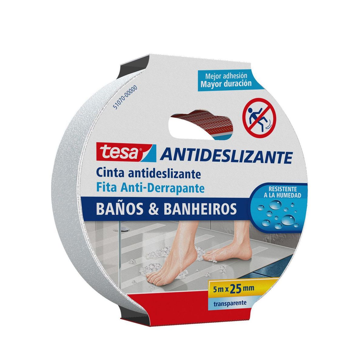 TESA - Cinta Antideslizante Baños TESA 25 mm. x 5 m.