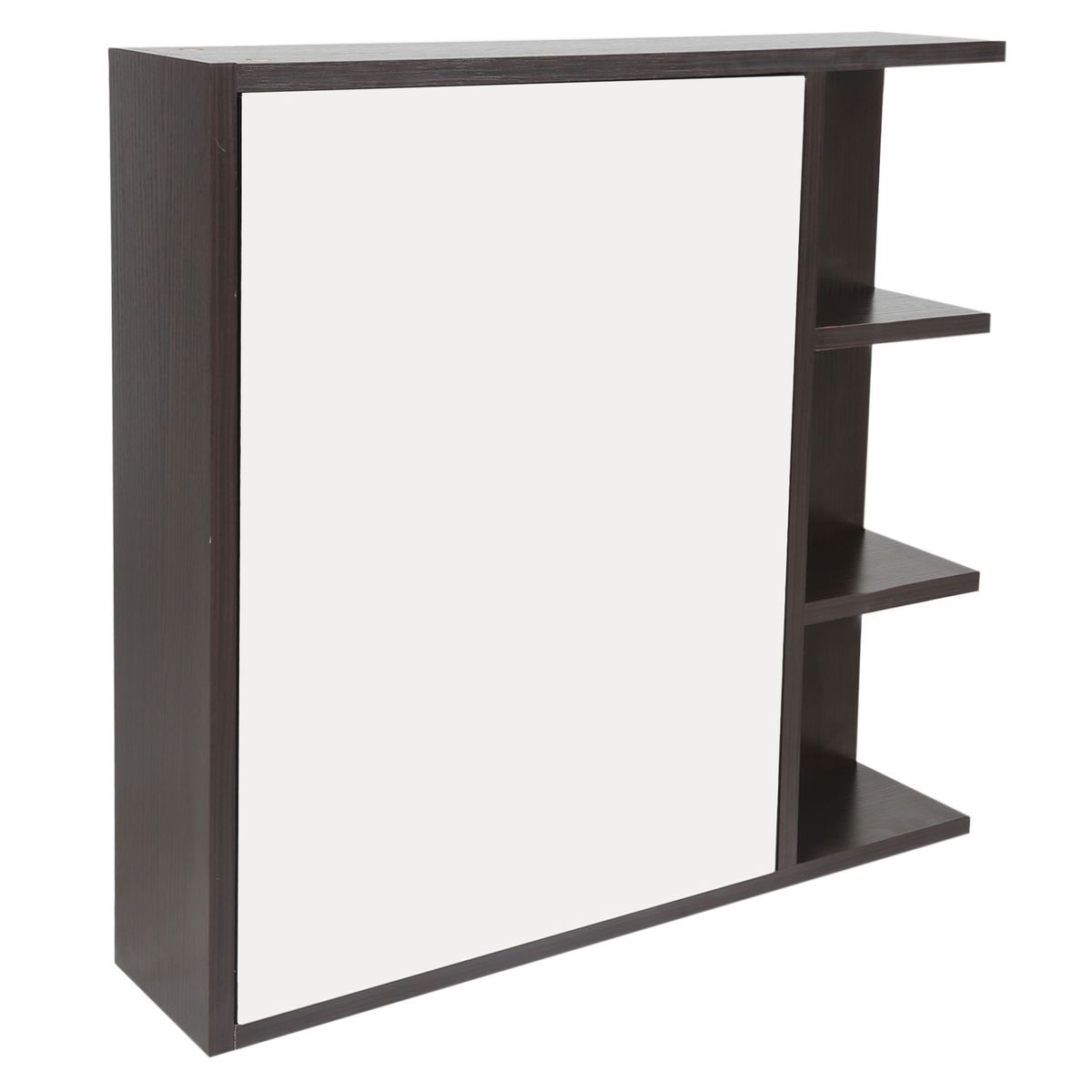 SENSI DACQUA - Botiquin de Baño Una Puerta con Espejo Wengue 60x60x15cm