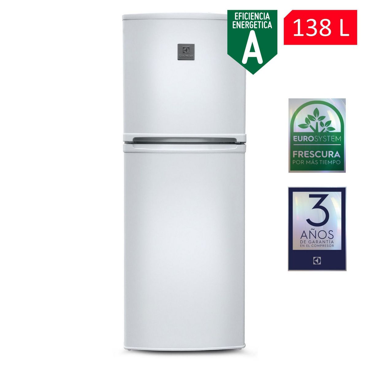 ELECTROLUX - Refrigeradora Electrolux 138L Top Freezer 2 Puertas ERT18G2HNW