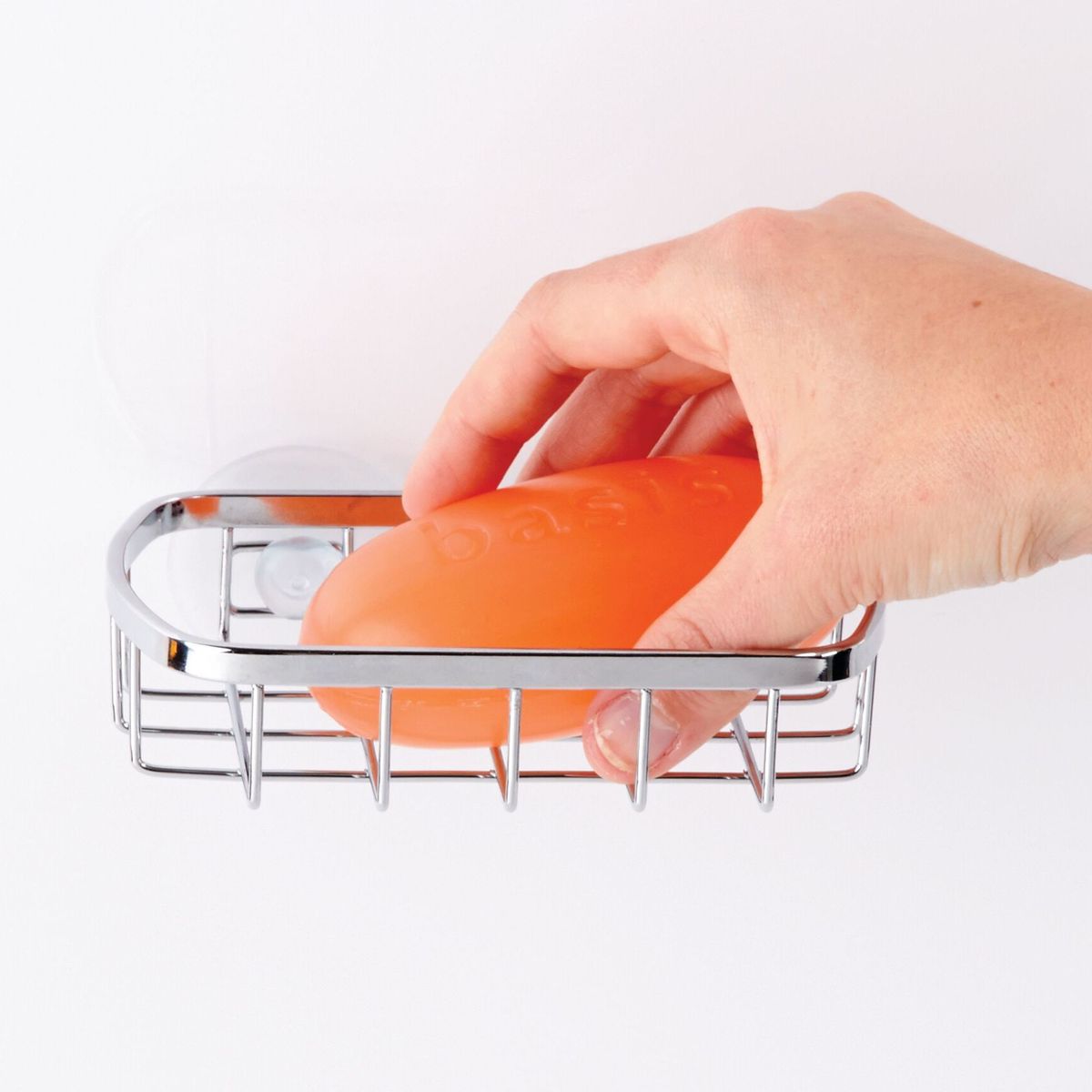 INTERDESIGN - Jabonera de Succión Plateada Acero Inoxidable