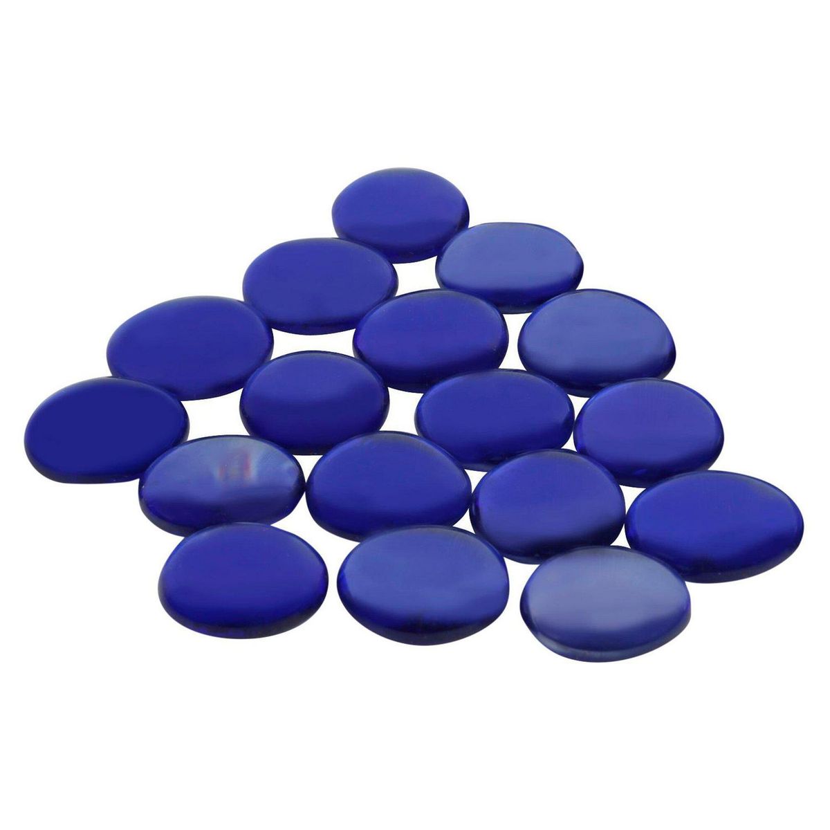 GENERICO - Gema Grande 17 unidades Vidrio Azul