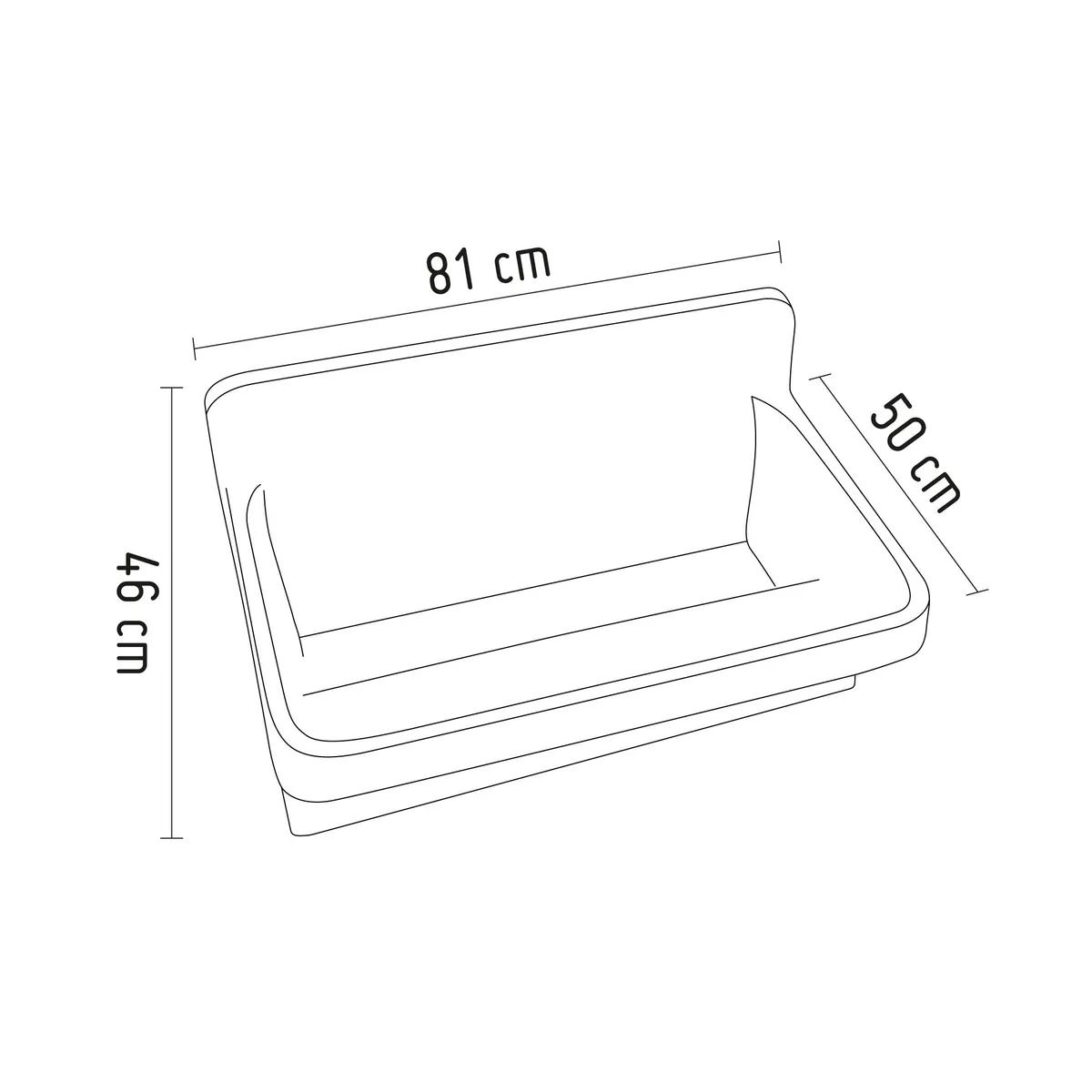 GENERICO - Lavadero de Ropa de Granito con Mandil Una Poza 80x50cm