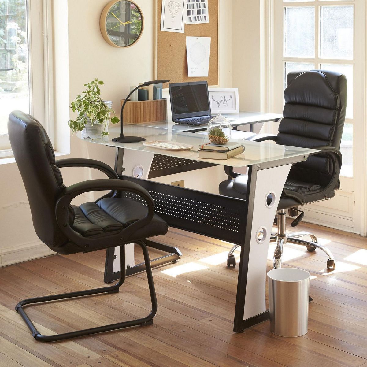 JUST HOME COLLECTION - Silla de Oficina Bilbao Negro