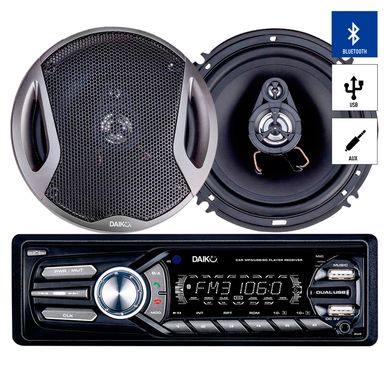 Autoradio Bluetooth/USBX2/AUX + 2 Parlantes RSK-320B0BT