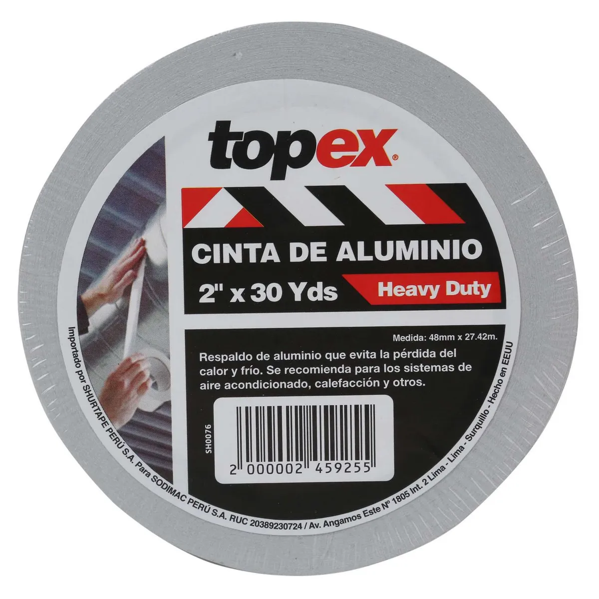 TOPEX - Cinta de Aluminio de 2'' x 30 Yds