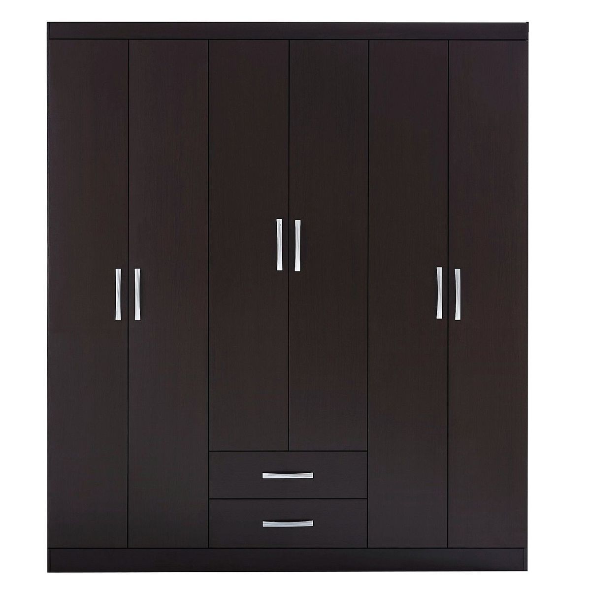 CASA BONITA - Ropero 6 Puertas 2 Cajones 162x47x183cm