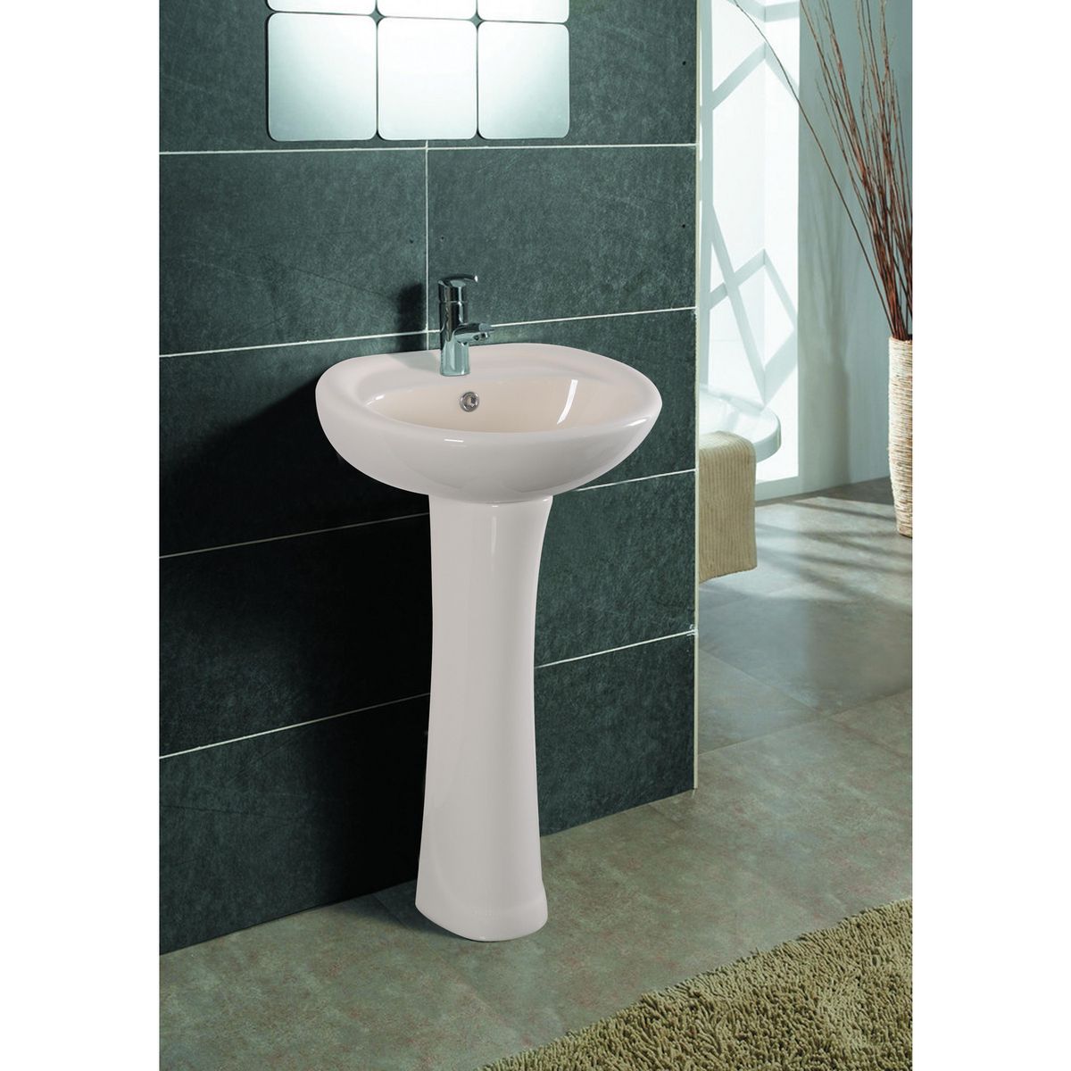 SENSI DACQUA - Lavamanos Sobre Pedestal Lara Bone