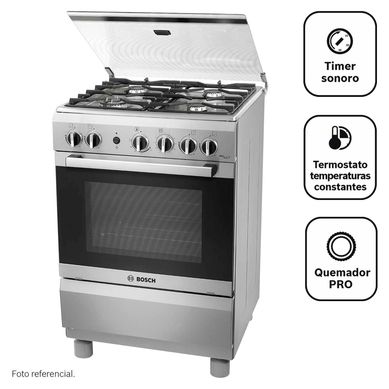 Cocina Bosch a Gas 4 Hornillas PRO447 Inox
