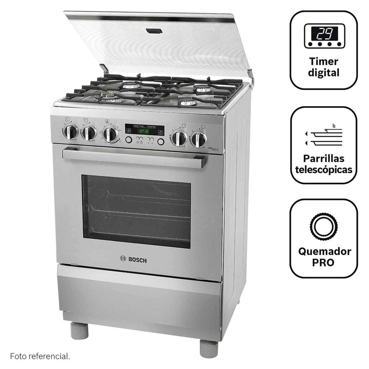 BOSCH - Cocina a Gas Bosch 4 Hornillas PRO465