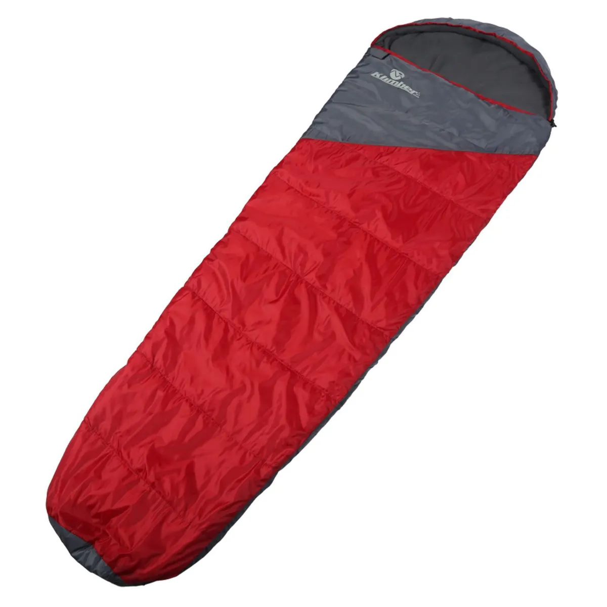 KLIMBER - Bolsa de dormir Momia 230 cm 0°C Momia Rojo; Gris