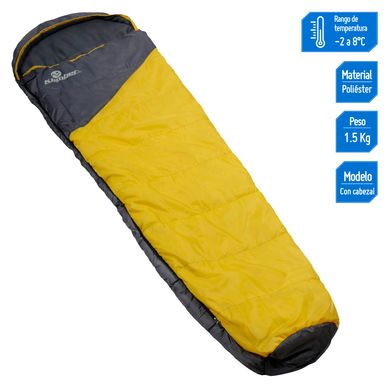 Bolsa de dormir Momia Amarillo 230x55cm