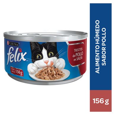 Felix Adultos Trozos de Pollo en Salsa para Gatos 156 gr 