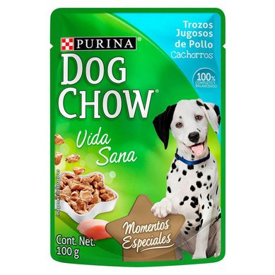 Dog Chow Cachorros Alimento Hmedo en Trozos para Perros 100 gr Sabor Pollo