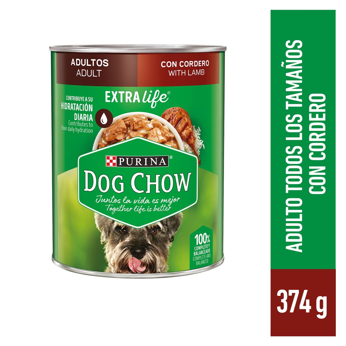 DOG CHOW - Dog Chow Adultos Alimento Húmedopara Perros 374gr Cordero
