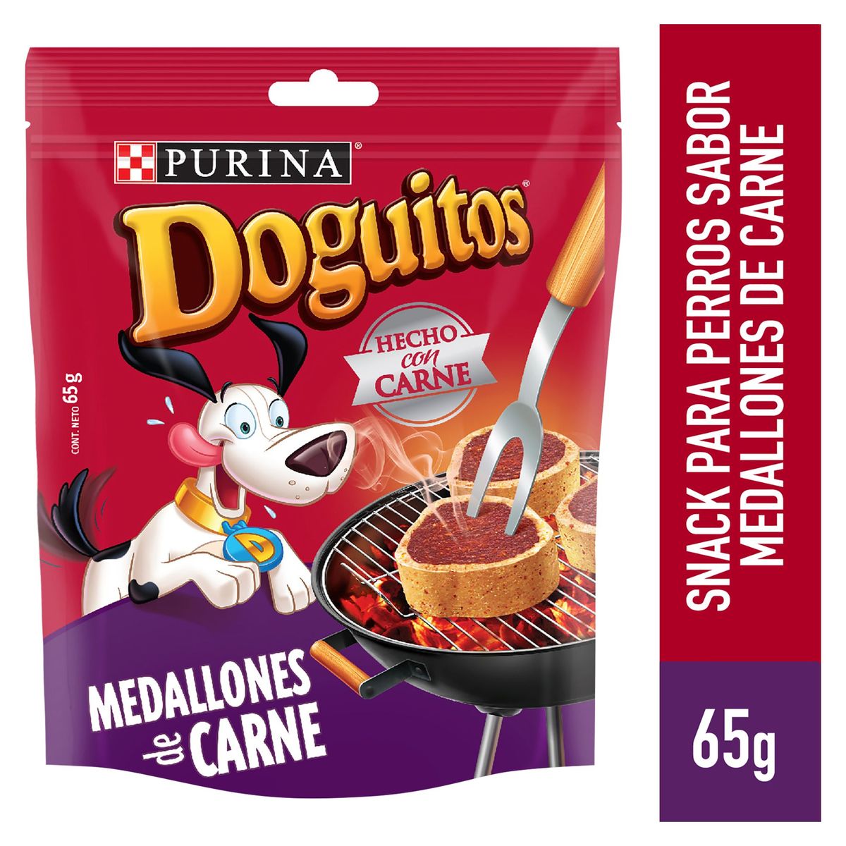 DOGUITOS - Doguitos Adultos Snack para Perros 65 gr Medallones Carne