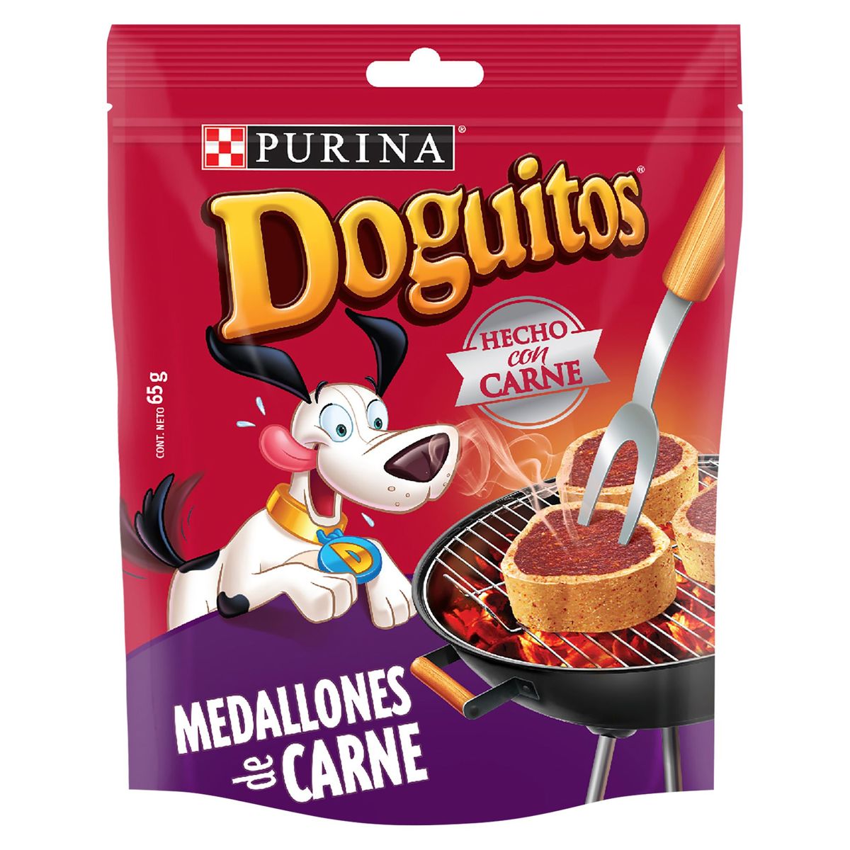 DOGUITOS - Doguitos Adultos Snack para Perros 65 gr Medallones Carne