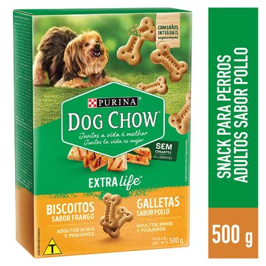Abrazzos Dog Chow Cachorros y Adultos Snack para Perros Integral 500 gr Sabor Pollo