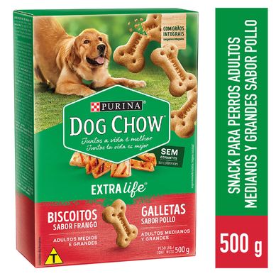 Abrazzos Dog Chow Cachorros y Adultos Snack para Perros Integral 500 gr Sabor Pollo