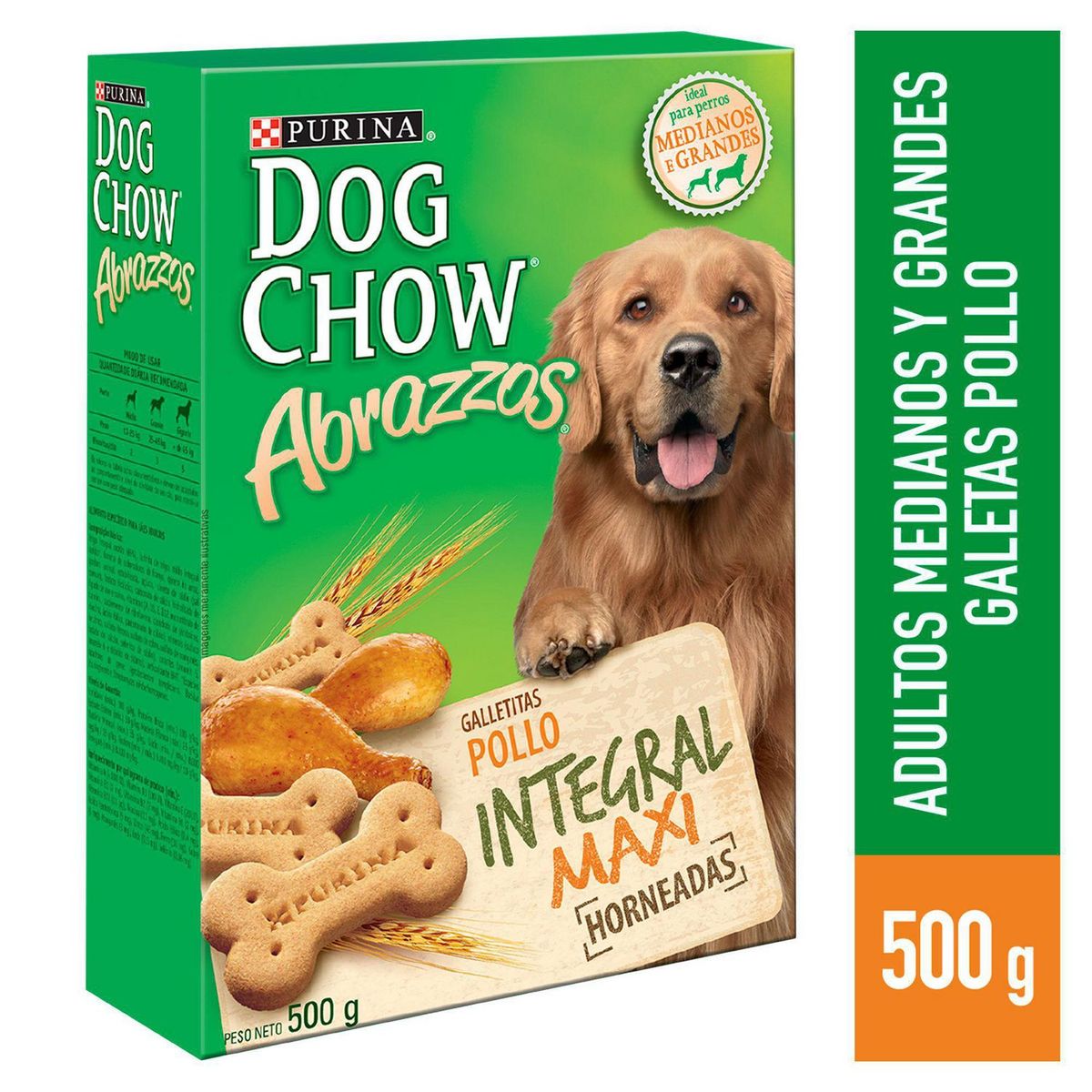 ABRAZZOS - Abrazzos Dog Chow Snack para Perros Integral 500gr Pollo
