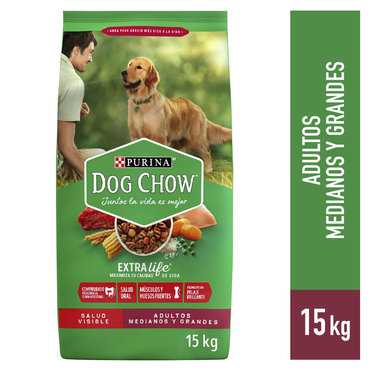 DOG CHOW - Dog Chow Adultos Raza Mediana y Grande Croquetas Perros 15kg