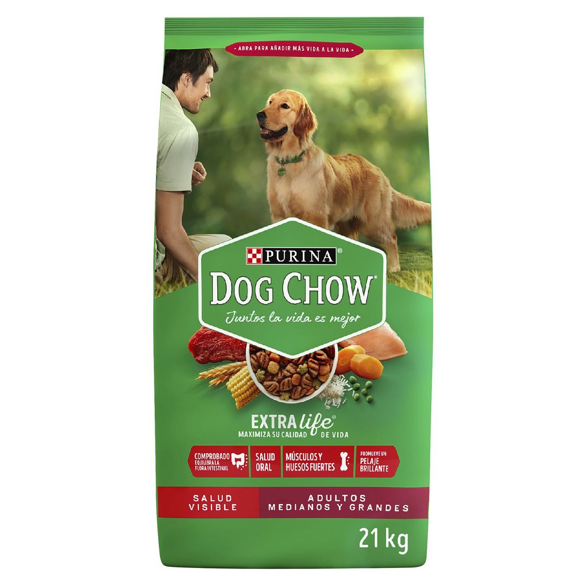 DOG CHOW - Dog Chow Adultos Raza Mediana/Grande Croquetas Perros 21 kg