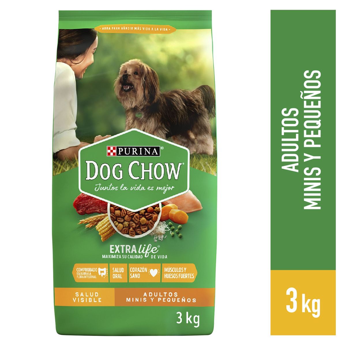 DOG CHOW - Dog Chow Adultos Raza Pequeña Croquetas para Perros 3kg