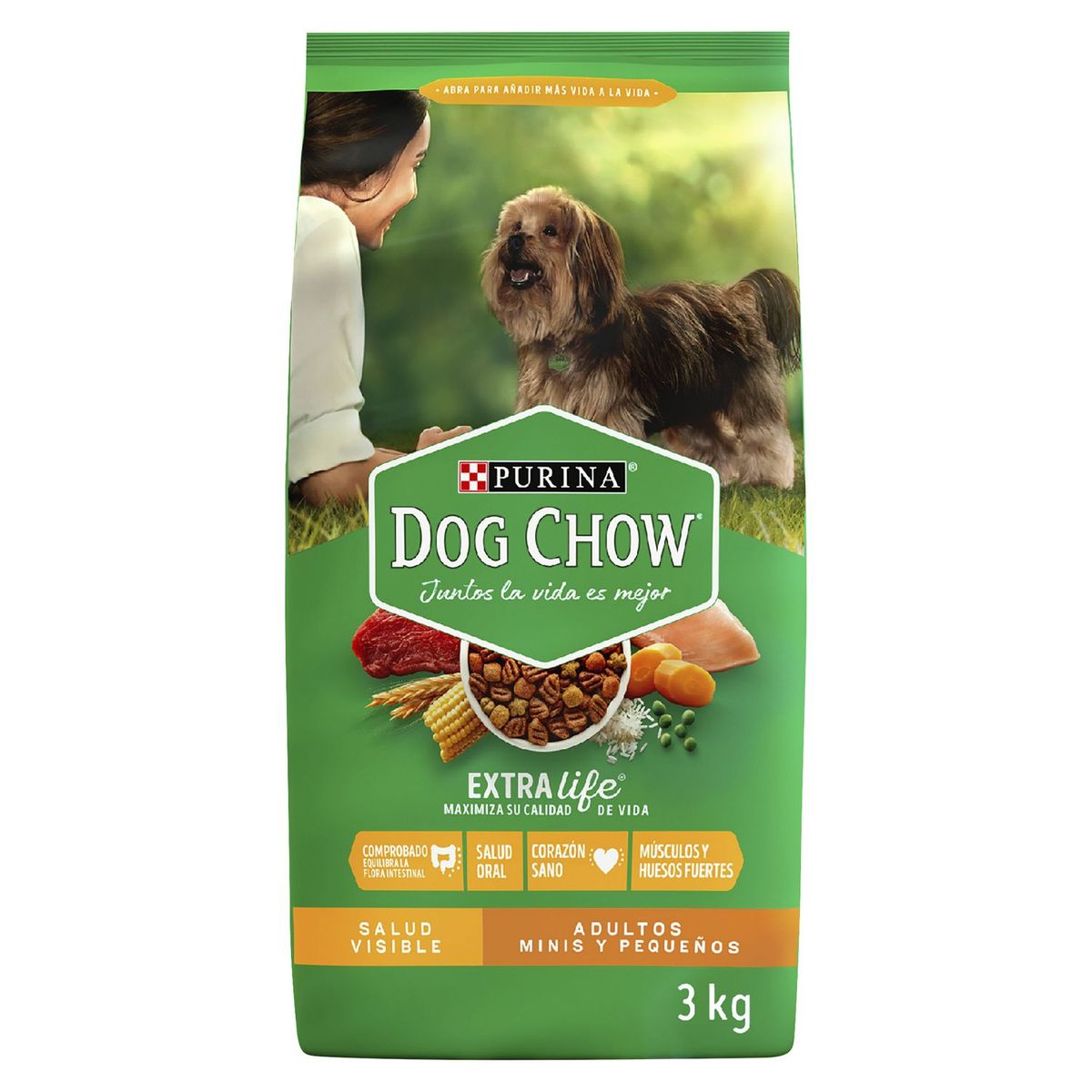 DOG CHOW - Dog Chow Adultos Raza Pequeña Croquetas para Perros 3kg